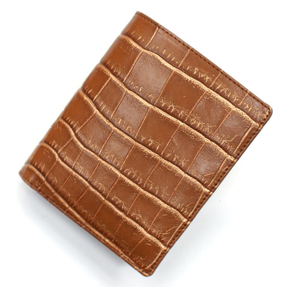クロコダイル 財布 本革 （ワニ革）【ボックス型小銭入れ付】札入れ