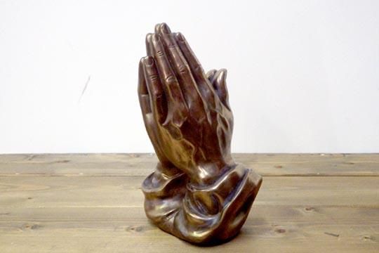 プレイハンド 祈りの手 インテリア 置物 アンティーク調 ブロンズ