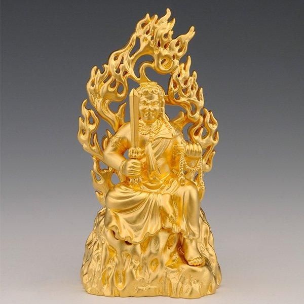 光則作 純金製守護本尊像 不動明王（ふどうみょうおう）仏像- 三宝堂