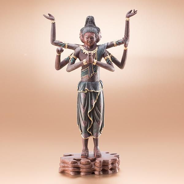 楠彫り 阿修羅像 孫顕秋 作 ー 三宝堂オンラインショップ