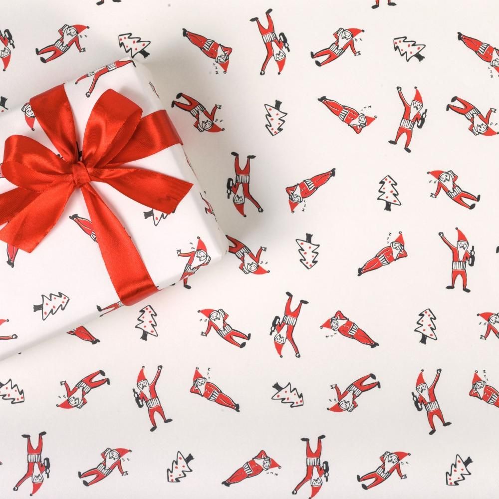 おじサンタラッピングペーパー/包装紙 5枚 - おしゃれな海外包装紙