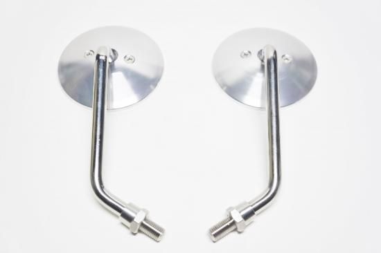 SRカスタム パーツ【 SR400 / SR500 ミラー（アルミ）逆ねじ左右セット