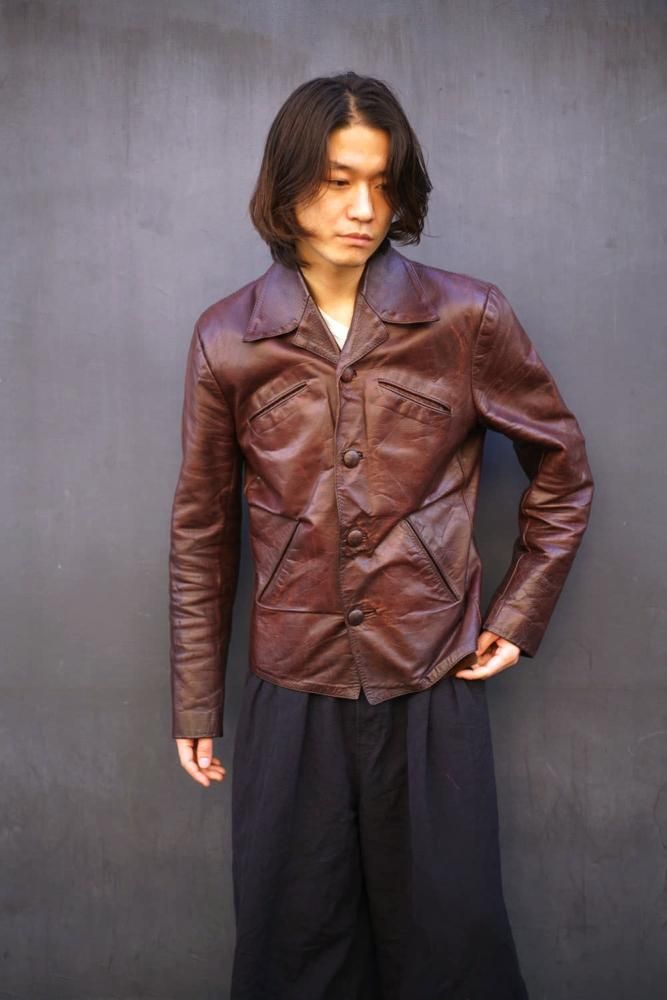 GLASS WATER】ヴィンテージ レザージャケット 初期タグ【1970's