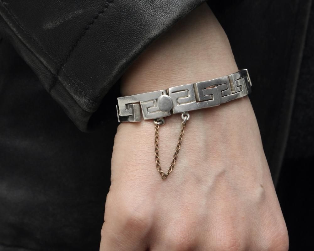 ヴィンテージ シルバー ブレスレット【MEXICO TAXCO STERLING】Heavy