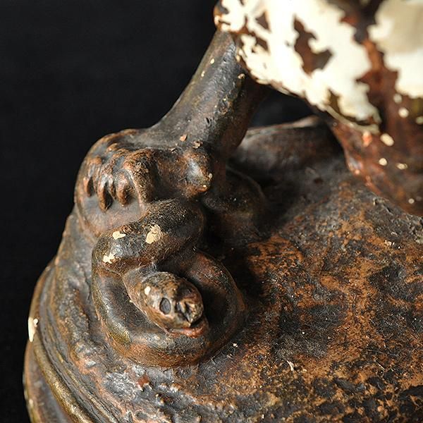 石膏像・蛇を押しつぶすライオン/フランスアンティーク雑貨のSibora