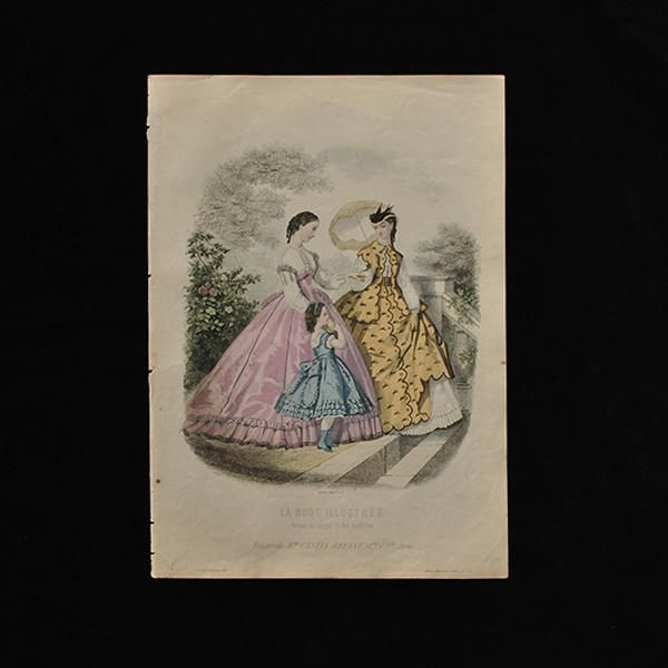 ファッションプレート 貴婦人画 大判・Aアンティーク雑貨【Sibora】