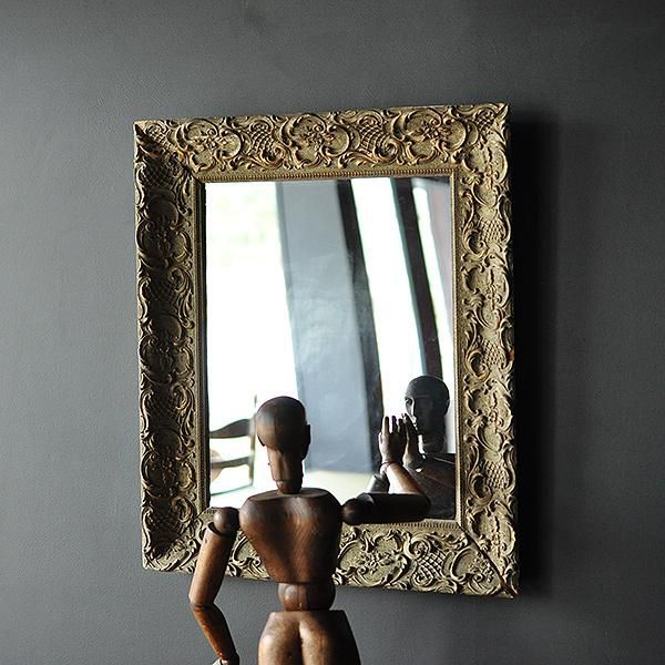 アンティークミラー・13/フランスアンティーク家具 美容室【Sibora】