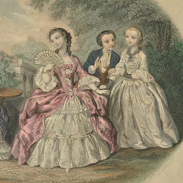 額装された貴婦人画・2B/フランスアンティーク雑貨 絵画 貴婦人画 銅