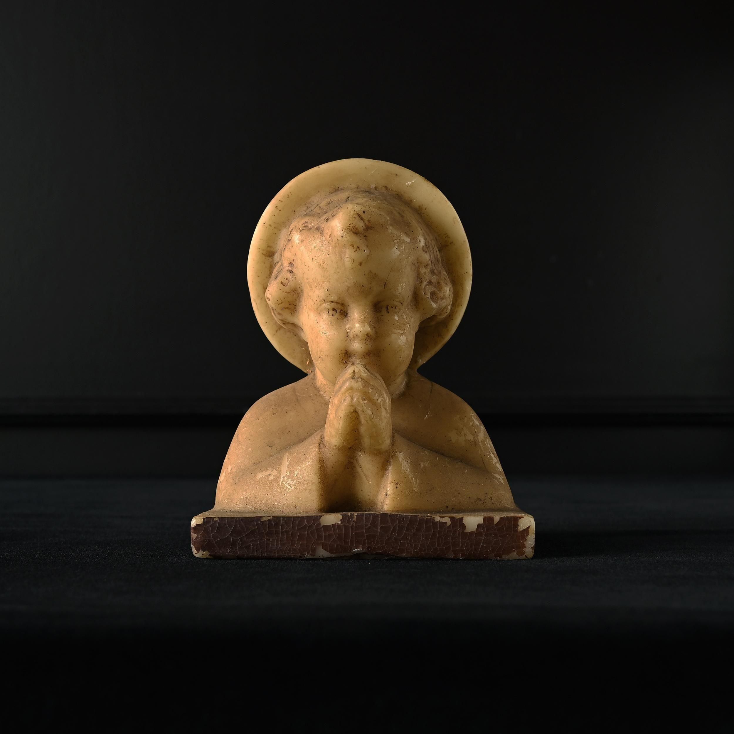 蝋でできた聖人像-フランスアンティーク雑貨ーSibora