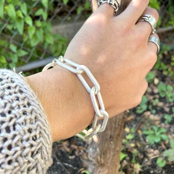 太目のチェーンブレスレットの限界に挑戦したS字フックの使いよさ。