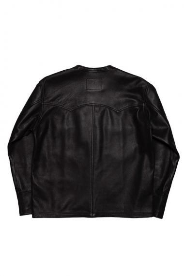 COW BOY COLLARLESS JACKET | GOAT SKIN - イエローケーキ | YELLOW