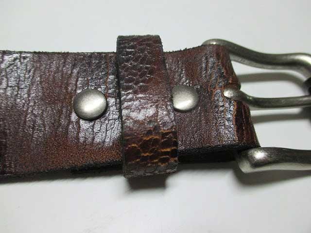LEATHER ISLANDレザーアイランド加工ベルトd.brown- 夜型大型セレクト