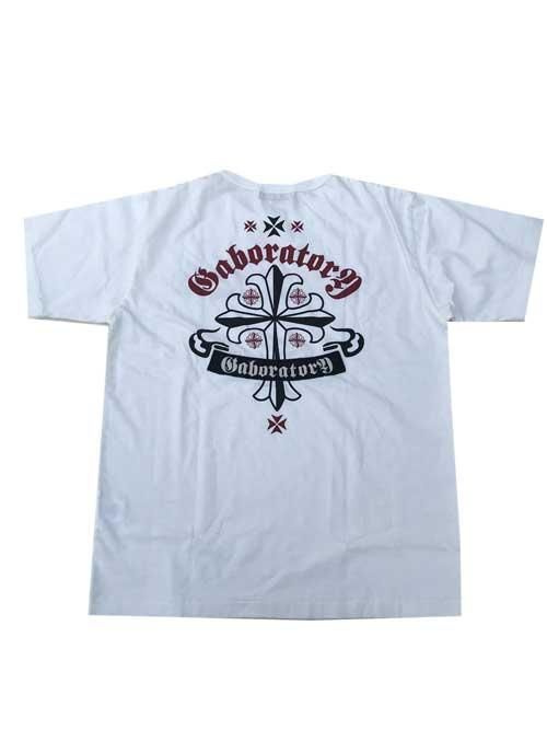 GABORATORYガボラトリー ガボールGABORATORYCROSS Tシャツ white- 夜型