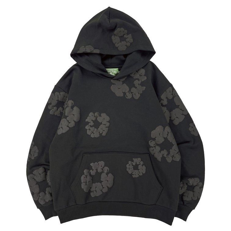 DENIM TEARS / MONO COTTON WREATH HOODIE - GANGSTA MARKET