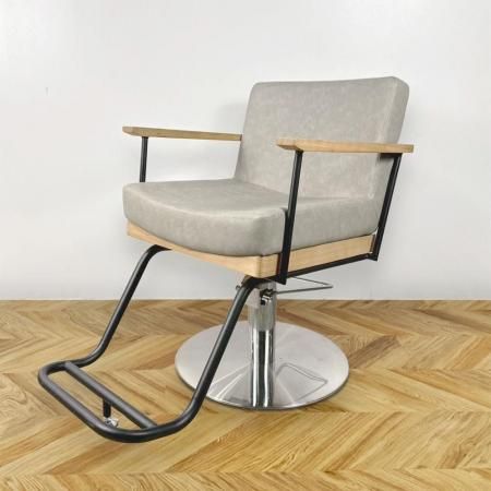 美容室向け スタイリングチェア『Framu/フラム』（グレー）業務用 昇降