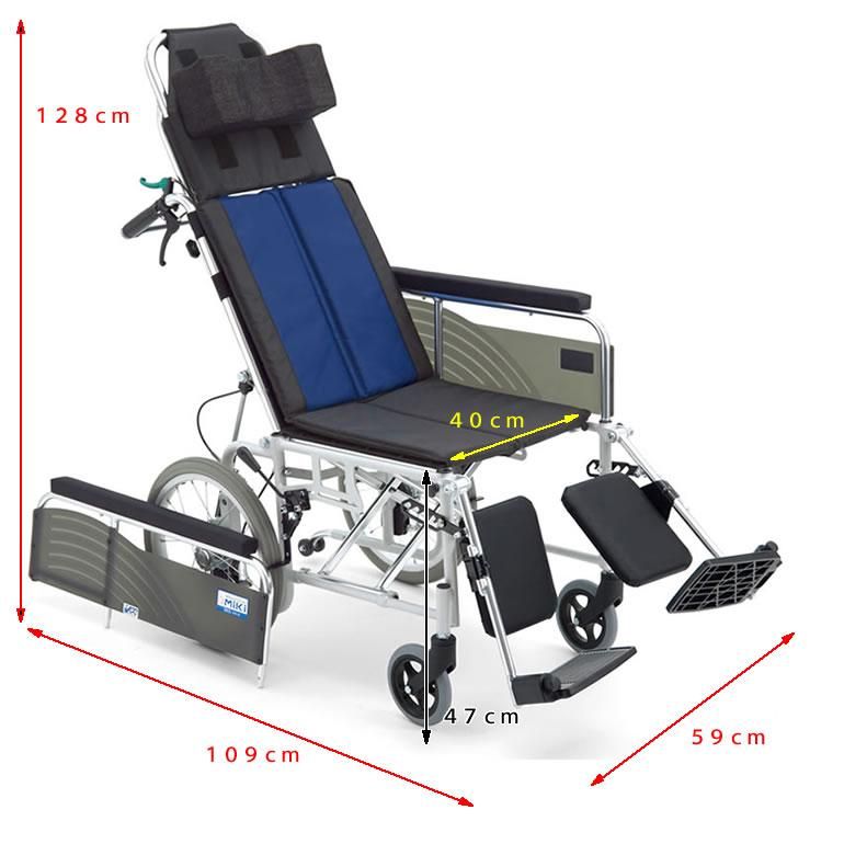 介助用リクライニング車椅子BAL－14 ノーパンクタイヤ仕様