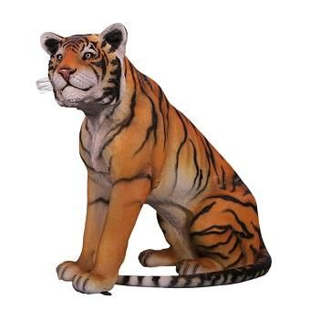 動物オブジェ】とら・トラ☆座るベンガルタイガーのビッグオブジェ