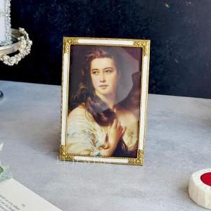 オランダ】ヴィンテージフラワーオーバルフォトフレーム ｜インテリア