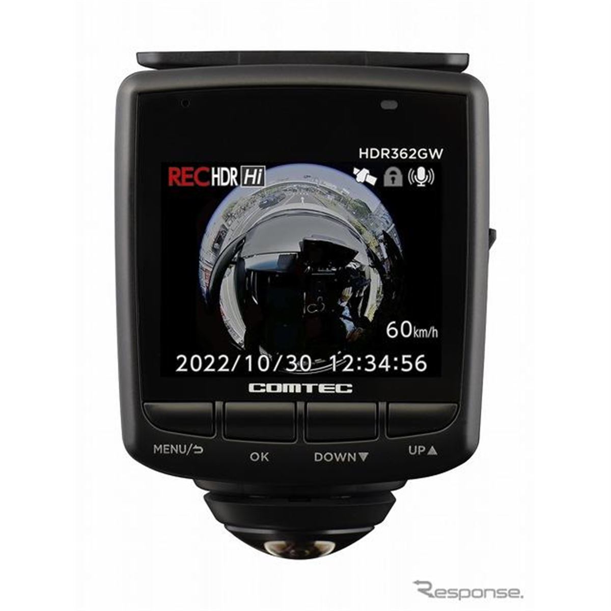 360°＋リヤカメラのコンパクトドラレコ登場、前後ナイトビジョン搭載