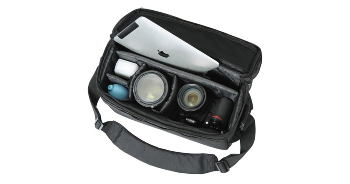 エツミ、タブレット・PC収納ポケットを備えたカメラバッグ「f64-SCP