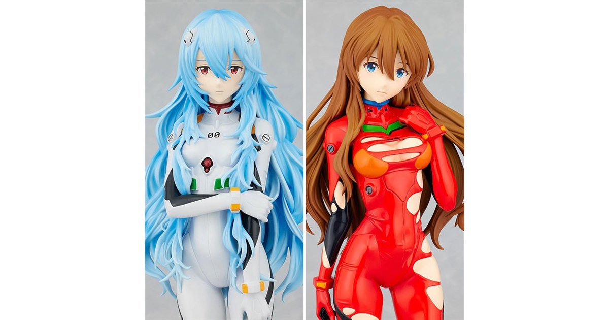 XLサイズの「綾波レイ/アスカ・ラングレー」フィギュアが登場、アスカ