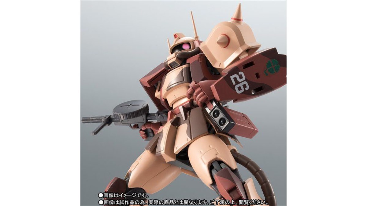 バンダイ、「ザク・デザートタイプ」の迷彩仕様フィギュアをROBOT魂