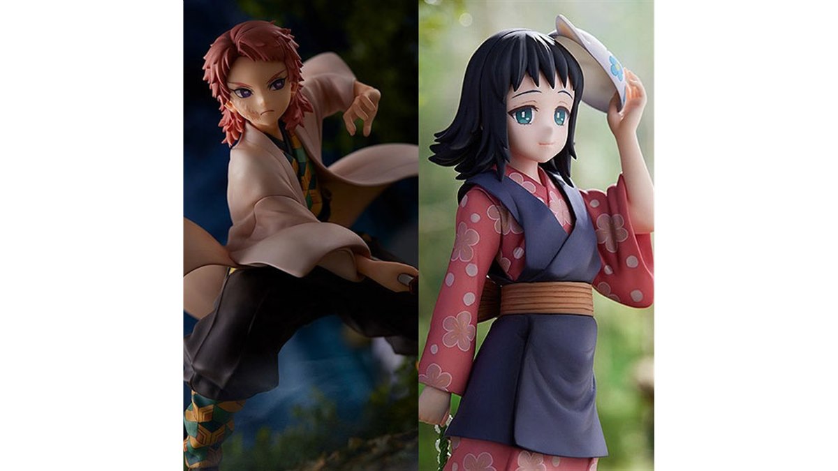 鬼滅の刃」刀を振るう錆兎＆ほほ笑む真菰が1/7スケールで立体化、各