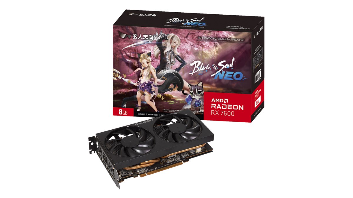 玄人志向、ブレイドアンドソウル NEOとコラボした「Radeon RX 7600