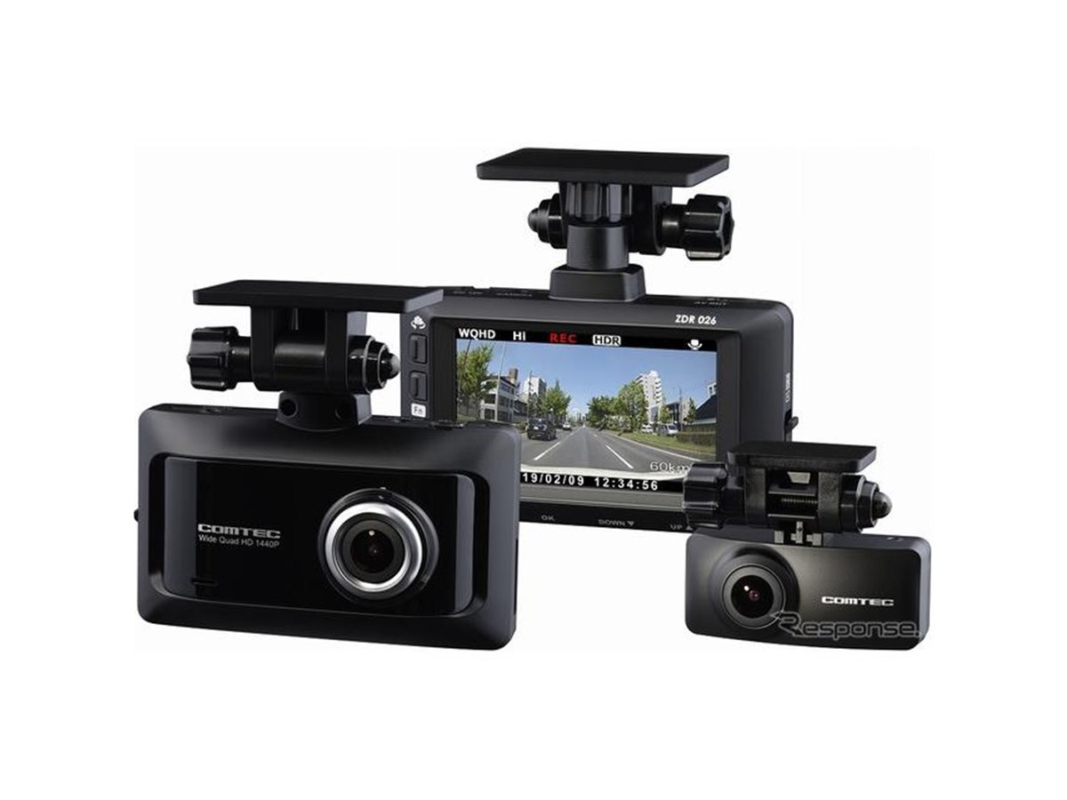 コムテック、370万画素前後2カメラの高画質ドラレコ発売…SONY STARVIS