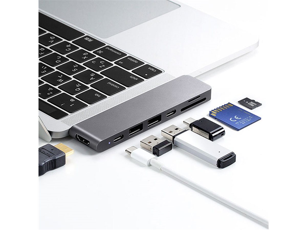 サンワ、MacBook Pro/Air専用の一体型USB Type-Cハブ - 価格.com