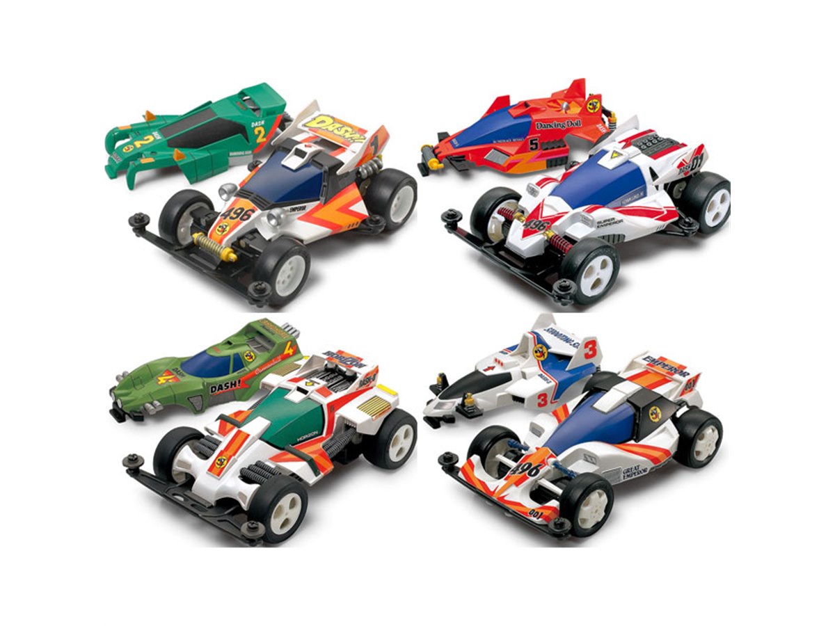 ダッシュ！四駆郎」より、ボディの載せ換えを楽しめるキット4種の発売