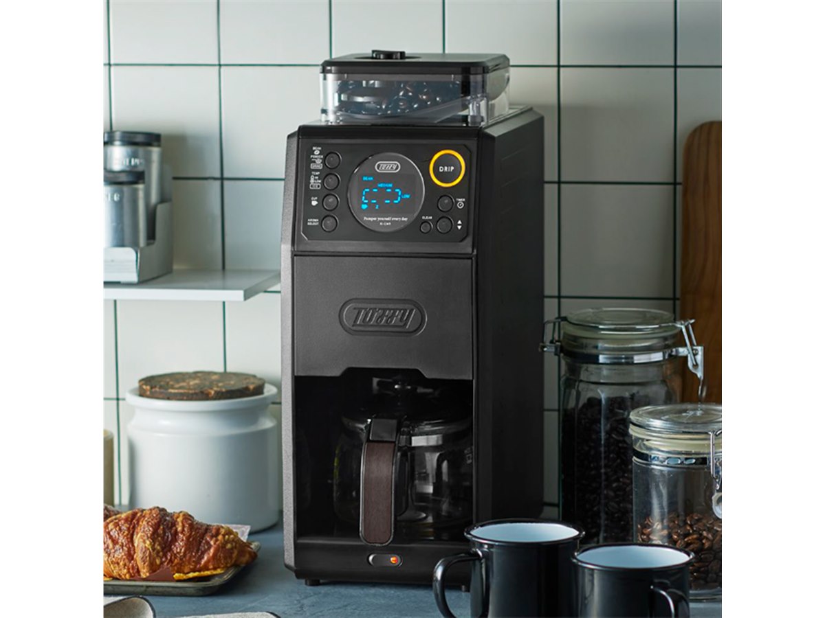 豆の挽き具合・味わいが選べる「Toffy 全自動ミル付カスタムドリップ