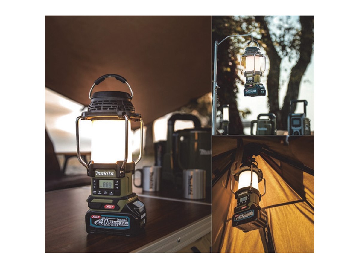 マキタ、別売り40Vmaxバッテリーで充電できるLEDランタン付きラジオ