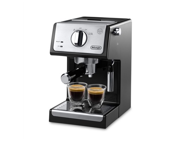 デロンギ、ミルク泡立て用フロッサー付きエスプレッソ・カプチーノ