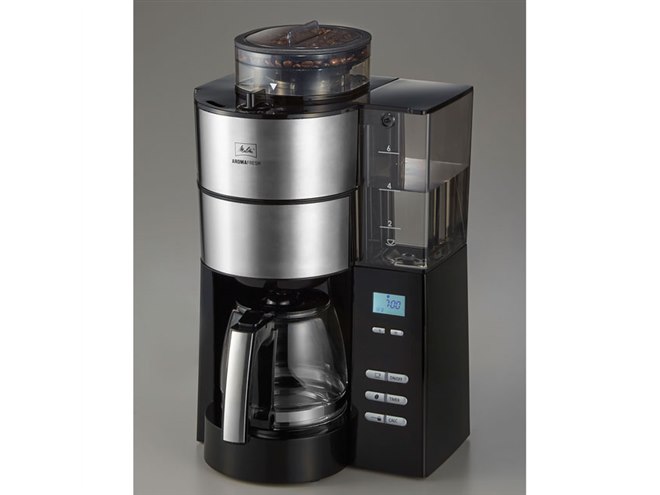メリタ、グラスポット仕様の6杯用全自動コーヒーメーカー「アロマ