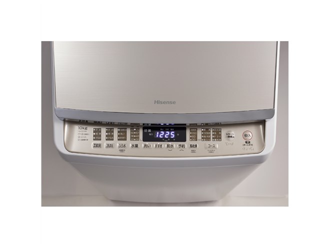 ハイセンス、洗剤・柔軟剤の自動投入機能を搭載した10kg全自動洗濯機