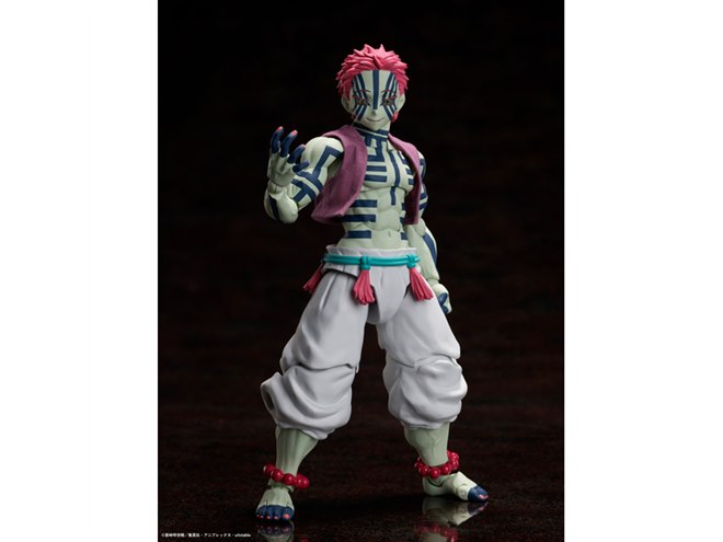 鬼滅の刃」猗窩座が1/12可動フィギュアに、「破壊殺 羅針」の台座付き