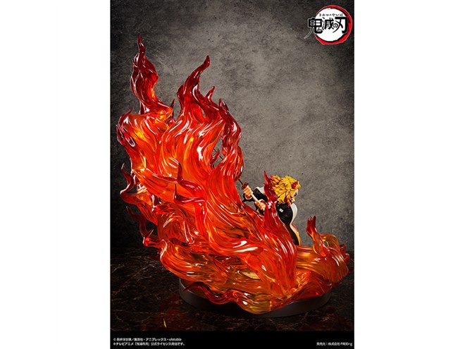 70cm超え炎のエフェクト付き、「鬼滅の刃」煉獄杏寿郎が1/4ビッグ