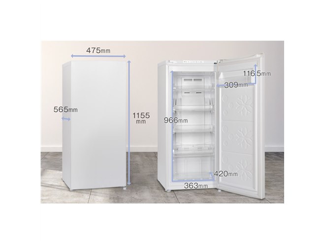 MAXZEN、冷蔵モードに切り替えられる122L冷凍庫「JF120ML01WH」 - 価格.com