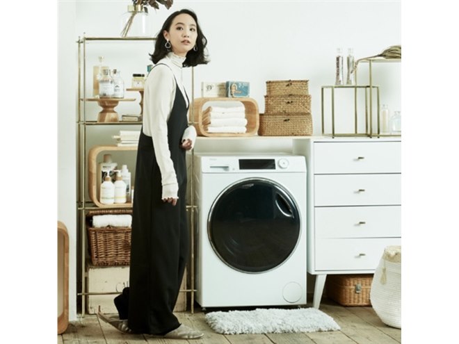 ハイアール、“乾燥機能をあえて省いた”コンパクト設計のドラム式洗濯機