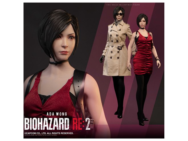 バイオハザード RE:2」エイダ・ウォンの1/6フィギュア、着脱式トレンチ
