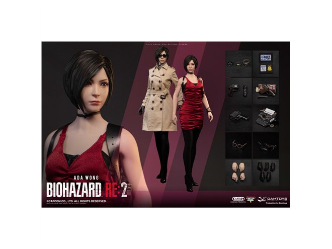 バイオハザード RE:2」エイダ・ウォンの1/6フィギュア、着脱式トレンチ