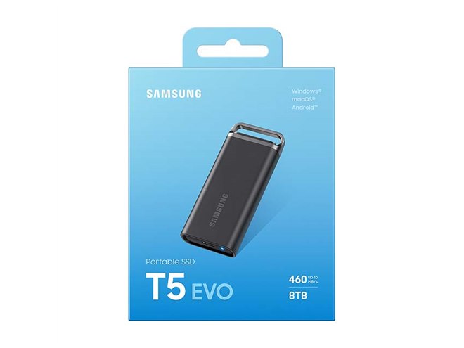 サムスン、最大8TBのポータブルSSD「Samsung Portable SSD T5 EVO