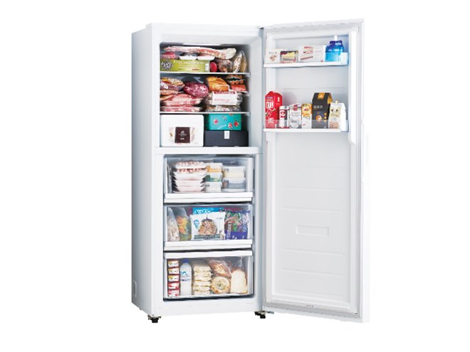 ハイアール、386Lで国内最大容量をうたう家庭用前開き式冷凍庫「JF