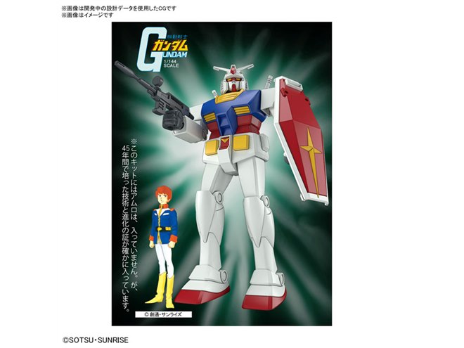 1980年発売の“初代ガンプラ”「1/144 ガンダム」がリバイバルキットに