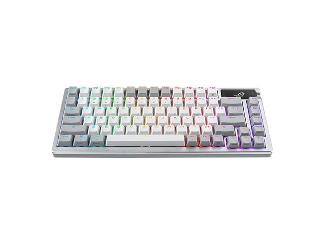 ASUS、カスタムキーボード「ROG Azoth」の白色バージョン「Moonlight