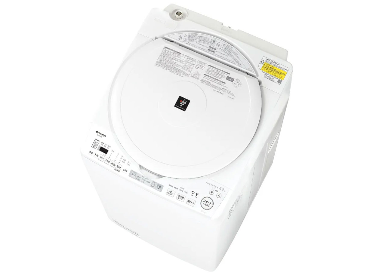シャープ 穴なし槽 ES-TX8J-W [ホワイト系] 価格比較 - 価格.com