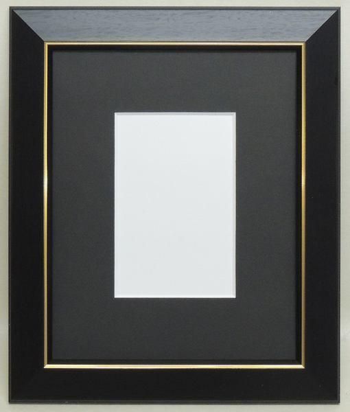 はがき大マット付き ブラック 108 インチ額 黒マット付き PETシート