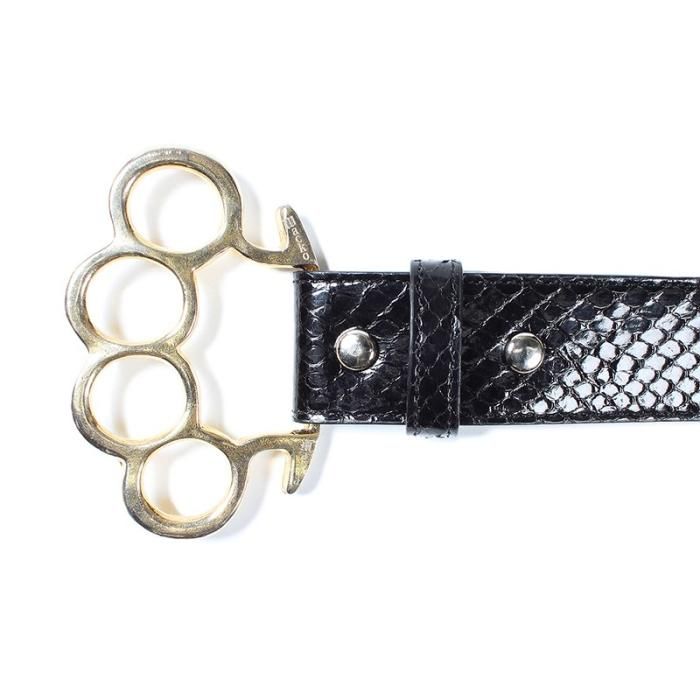 WACKO MARIA ワコマリア JOHNNY / PYTHON LEATHER BELT - CONUR