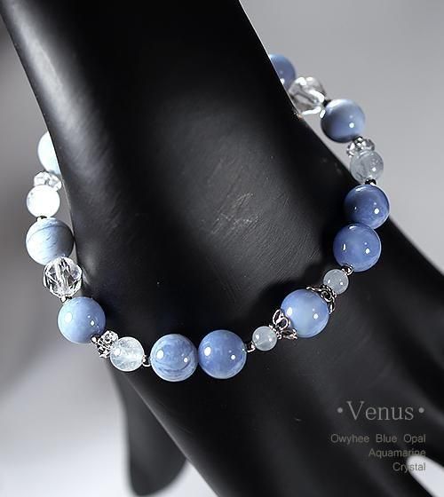 オーウィーブルーオパール＆アクアマリン【穏やかさと創造性を